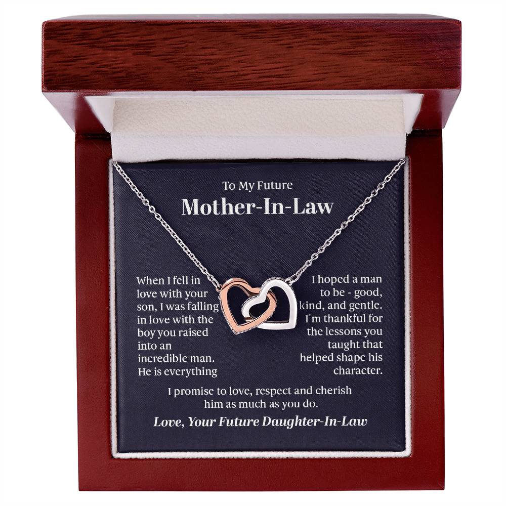 Interlocking Hearts Necklace - For Future Mother-in-Law