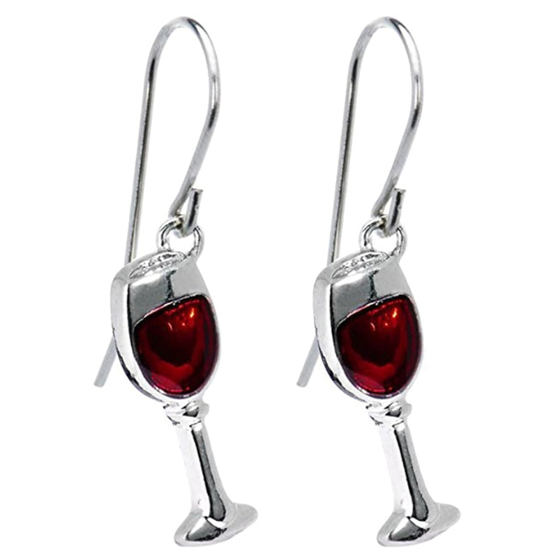 Red Wine Goblets Stud Earrings